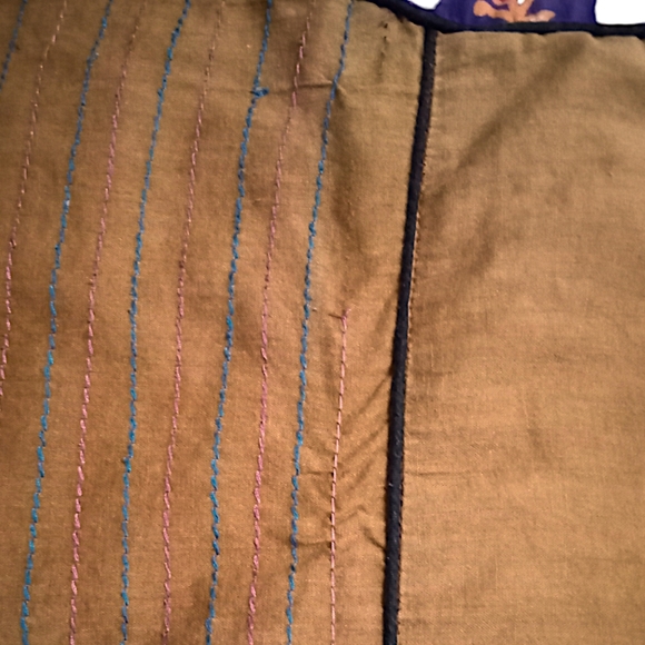 100% Cotton Embroidered Brown Multi Indian Style Tunic | XXL SEE MEASUREMENTS - Picture 7 of 8